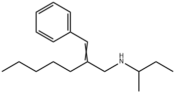 (butan-2-yl)[(2E)-2-(phenylmethylidene)heptyl]amine Struktur
