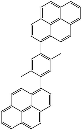 1,1'-(2,5-Dimethyl-1,4-phenylene)dipyrene Struktur