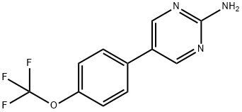 5-[4-(Trifluoromethoxy)phenyl]pyrimidin-2-amine Struktur