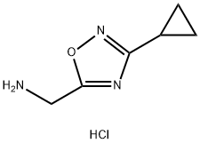 [(3-cyclopropyl-1,2,4-oxadiazol-5-yl)methyl]amine hydrochloride Struktur