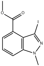 methyl 3-iodo-1-methylindazole-4-carboxylate Struktur