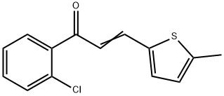 (2E)-1-(2-chlorophenyl)-3-(5-methylthiophen-2-yl)prop-2-en-1-one Struktur
