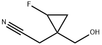 2-(2-fluoro-1-(hydroxymethyl)cyclopropyl)acetonitrile Struktur