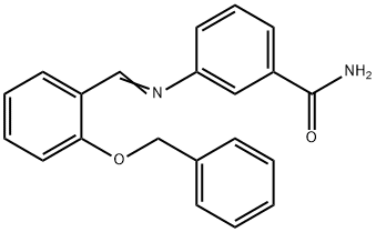 3-{[2-(benzyloxy)benzylidene]amino}benzamide Struktur