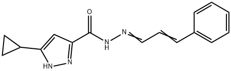 3-cyclopropyl-N-((1E,2E)-3-phenylallylidene)-1H-pyrazole-5-carbohydrazide Structure