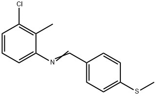 (3-chloro-2-methylphenyl)[4-(methylsulfanyl)benzylidene]amine Struktur