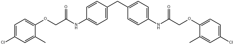 N,N'-[methylenebis(4,1-phenylene)]bis[2-(4-chloro-2-methylphenoxy)acetamide] Struktur