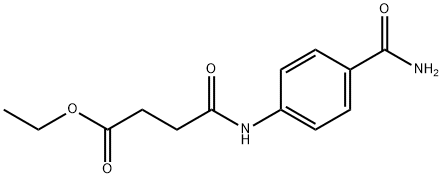 ethyl 4-{[4-(aminocarbonyl)phenyl]amino}-4-oxobutanoate Struktur