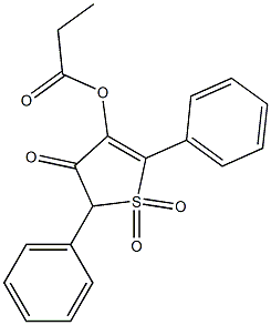 3(2H)-Thiophenone, 4-(1-oxopropoxy)-2,5-diphenyl-, 1,1-dioxide