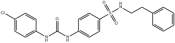 4-({[(4-chlorophenyl)amino]carbonyl}amino)-N-(2-phenylethyl)benzenesulfonamide Struktur