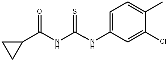 N-{[(3-chloro-4-methylphenyl)amino]carbonothioyl}cyclopropanecarboxamide Struktur
