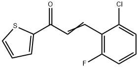 (2E)-3-(2-chloro-6-fluorophenyl)-1-(thiophen-2-yl)prop-2-en-1-one Struktur