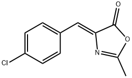 2-甲基-(4Z)-(41-氯苯亞甲基)-5(4H)-口惡唑酮 結(jié)構(gòu)式