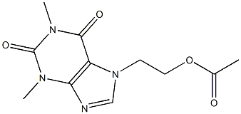 1H-Purine-2,6-dione, 7-[2-(acetyloxy)ethyl]-3,7-dihydro-1,3-dimethyl- Struktur