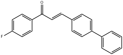 (2E)-3-{[1,1-biphenyl]-4-yl}-1-(4-fluorophenyl)prop-2-en-1-one Struktur