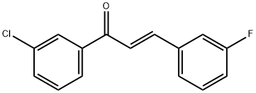 (2E)-1-(3-chlorophenyl)-3-(3-fluorophenyl)prop-2-en-1-one Struktur