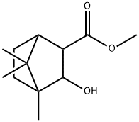 3-Hydroxy-4,7,7-trimethyl-bicyclo[2.2.1]heptane-2-carboxylic acid methyl ester Struktur