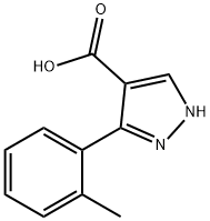 5-(2-methylphenyl)-1H-pyrazole-4-carboxylic acid Struktur