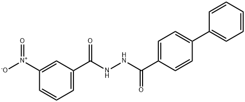 N'-(3-nitrobenzoyl)-4-biphenylcarbohydrazide Struktur