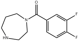 1-(3,4-difluorobenzoyl)-1,4-diazepane Struktur
