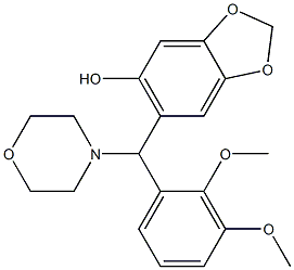 1,3-benzodioxol-5-ol, 6-[(2,3-dimethoxyphenyl)-4-morpholinylmethyl]- Struktur