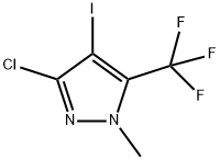 3-Chloro-4-iodo-1-methyl-5-trifluoromethyl-1H-pyrazole Structure