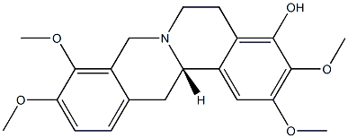 6H-Dibenzo[a,g]quinolizin-4-ol,5,8,13,13a-tetrahydro-2,3,9,10-tetramethoxy-, (13aS)- Struktur