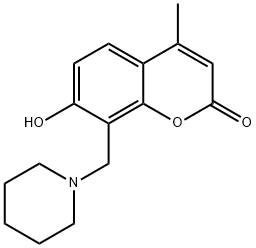 2H-1-Benzopyran-2-one,7-hydroxy-4-methyl-8-(1-piperidinylmethyl)- Struktur
