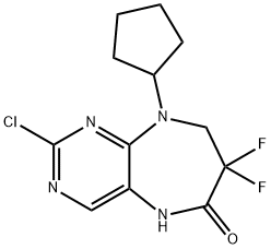2-chloro-9-cyclopentyl-7,7-difluoro-5,8-dihydropyrimido[4,5-b][1,4]diazepin-6-one