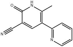 6-methyl-2-oxo-5-pyridin-2-yl-1H-pyridine-3-carbonitrile Struktur