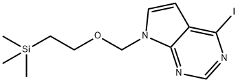4-iodo-7-{[2-(trimethylsilyl)ethoxy]methyl}-7H-pyrrolo[2,3-d]pyrimidine Struktur