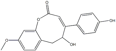 2H-1-Benzoxocin-2-one,5,6-dihydro-5-hydroxy-4-(4-hydroxyphenyl)-9-methoxy-, (+)-|