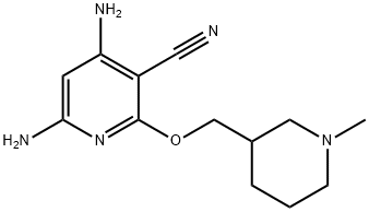 4,6-Diamino-2-(1-methyl-piperidin-3-ylmethoxy)-nicotinonitrile Structure