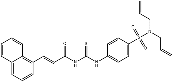 N-[({4-[(diallylamino)sulfonyl]phenyl}amino)carbonothioyl]-3-(1-naphthyl)acrylamide Struktur