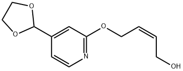 4-((4-(1,3-dioxolan-2-yl)pyridin-2-yl)oxy)but-2-en-1-ol Struktur