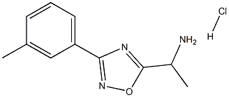 {1-[3-(3-methylphenyl)-1,2,4-oxadiazol-5-yl]ethyl}amine hydrochloride Struktur