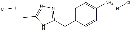 {4-[(5-methyl-4H-1,2,4-triazol-3-yl)methyl]phenyl}amine dihydrochloride Struktur