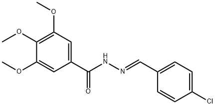 N'-[(E)-(4-chlorophenyl)methylidene]-3,4,5-trimethoxybenzohydrazide Struktur