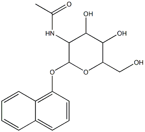 N-[4,5-dihydroxy-6-(hydroxymethyl)-2-naphthalen-1-yloxyoxan-3-yl]acetamide Struktur