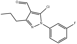 5-chloro-1-(3-fluorophenyl)-3-propyl-1H-pyrazole-4-carbaldehyde Structure