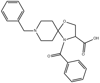 4-benzoyl-8-benzyl-1-oxa-4,8-diazaspiro[4.5]decane-3-carboxylic acid Structure