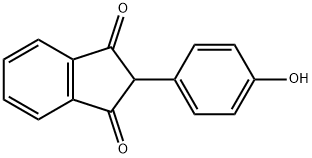 1H-Indene-1,3(2H)-dione,2-(4-hydroxyphenyl)- Struktur