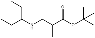 tert-butyl 2-methyl-3-[(pentan-3-yl)amino]propanoate Struktur