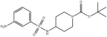 tert-Butyl 4-(3-aminophenylsulfonamido)piperidine-1-carboxylate Struktur