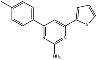 4-(4-methylphenyl)-6-(thiophen-2-yl)pyrimidin-2-amine Structure