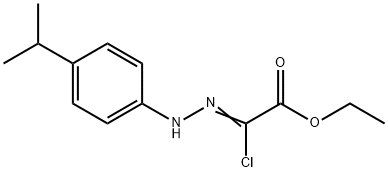 ethyl (2Z)-2-chloro-2-{2-[4-(propan-2-yl)phenyl]hydrazin-1-ylidene}acetate Struktur