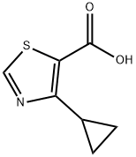4-cyclopropylthiazole-5-carboxylicacid Struktur