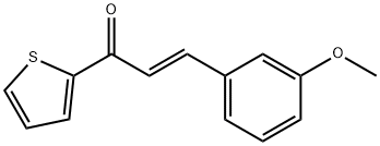 (2E)-3-(3-methoxyphenyl)-1-(thiophen-2-yl)prop-2-en-1-one Struktur