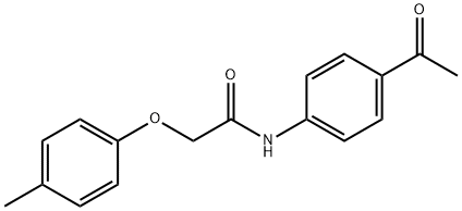 N-(4-Acetyl-phenyl)-2-p-tolyloxy-acetamide Struktur
