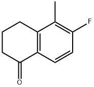 6-FLUORO-5-METHYL-1,2,3,4-TETRAHYDRONAPHTHALEN-1-ONE Struktur